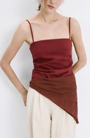 MANGO Square Neck Strappy Top