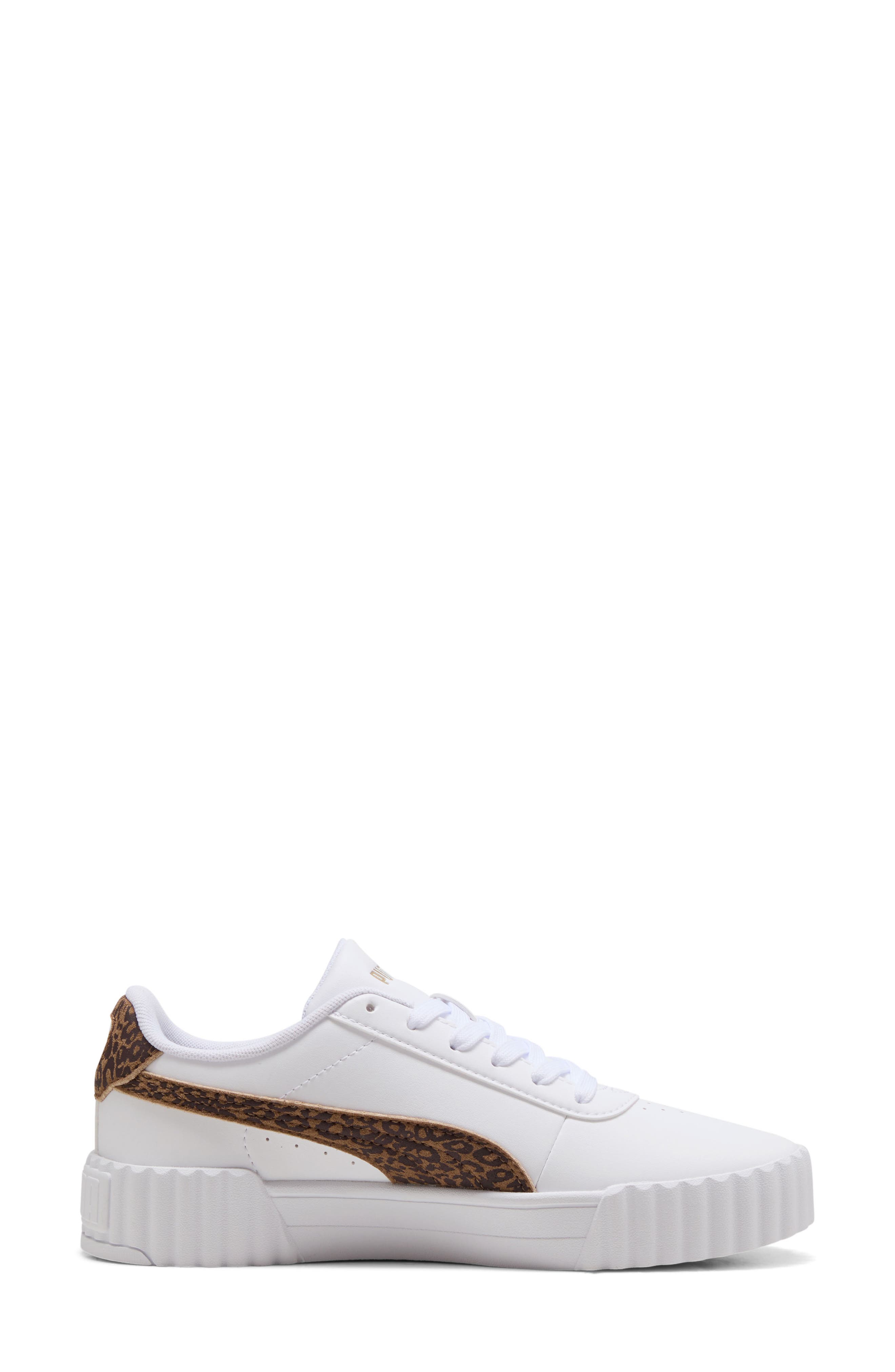 Carina 3.0 Feline Sneaker, Alternate, color, PUMA WHITE/ SOFT TAUPE