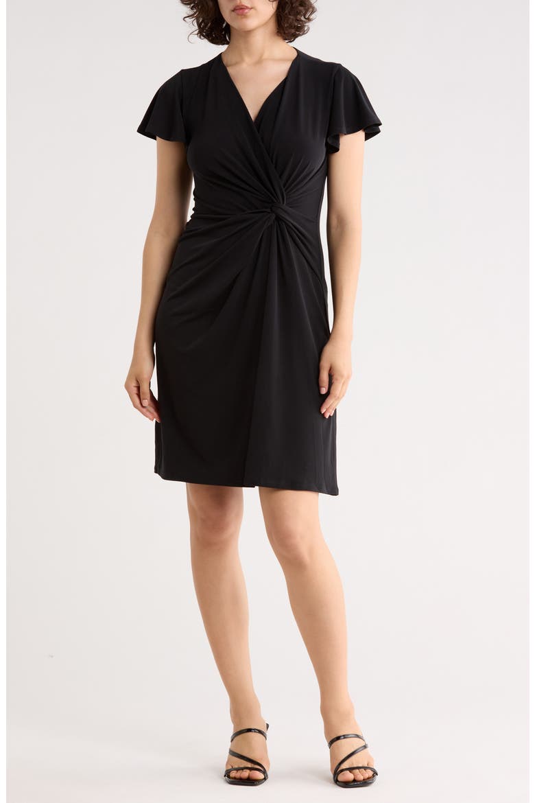 Clara Short Sleeve Dress, Main, color, BLACK