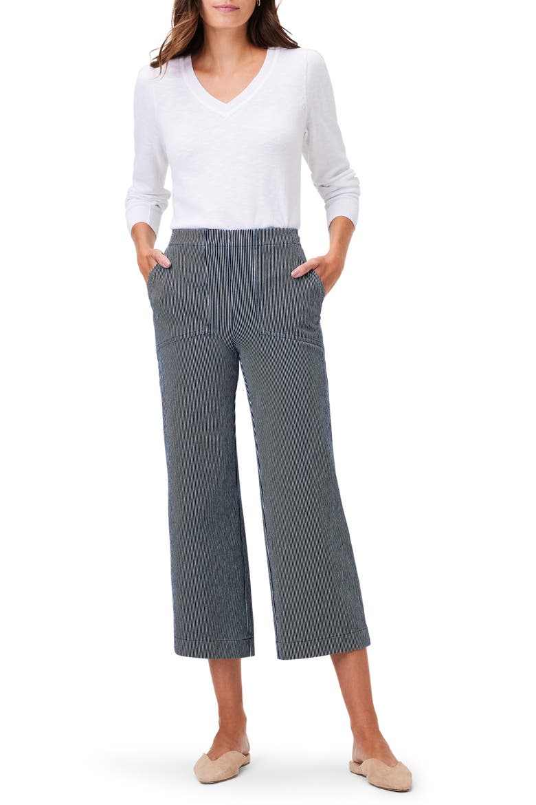 All Day Stripe Wide Leg Jeans, Alternate, color, INDIGO MULTI