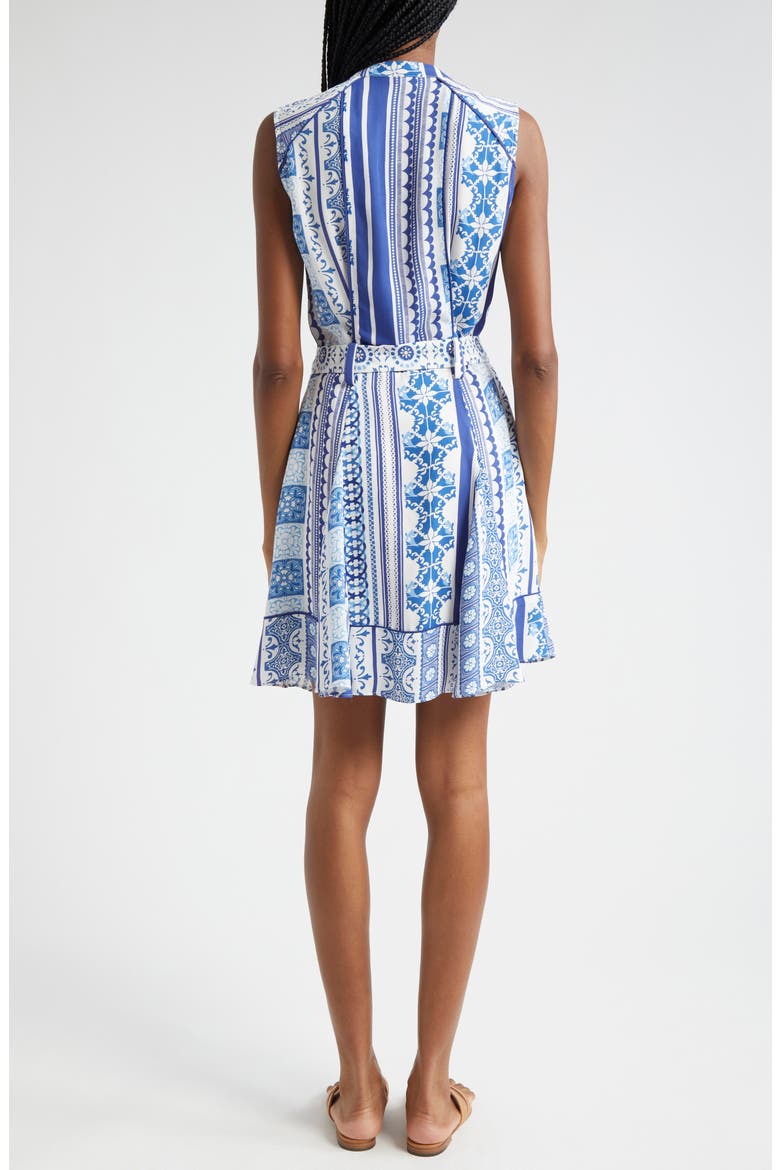 Florence Mixed Print Sleeveless Dress, Alternate, color, BLUE