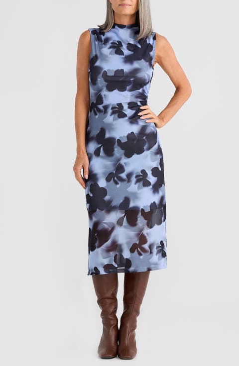 Salem Mock Neck Midi Dress