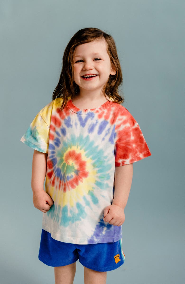 Rock Your Kid Kids' Tie Dye Cotton T-Shirt, Alternate, color, Rainbow