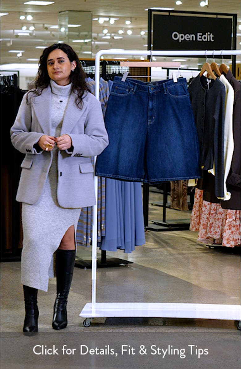 Wide Leg Bermuda Denim Shorts, sales video thumbnail