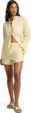 Onia Air Linen Elastic Drawstring Short