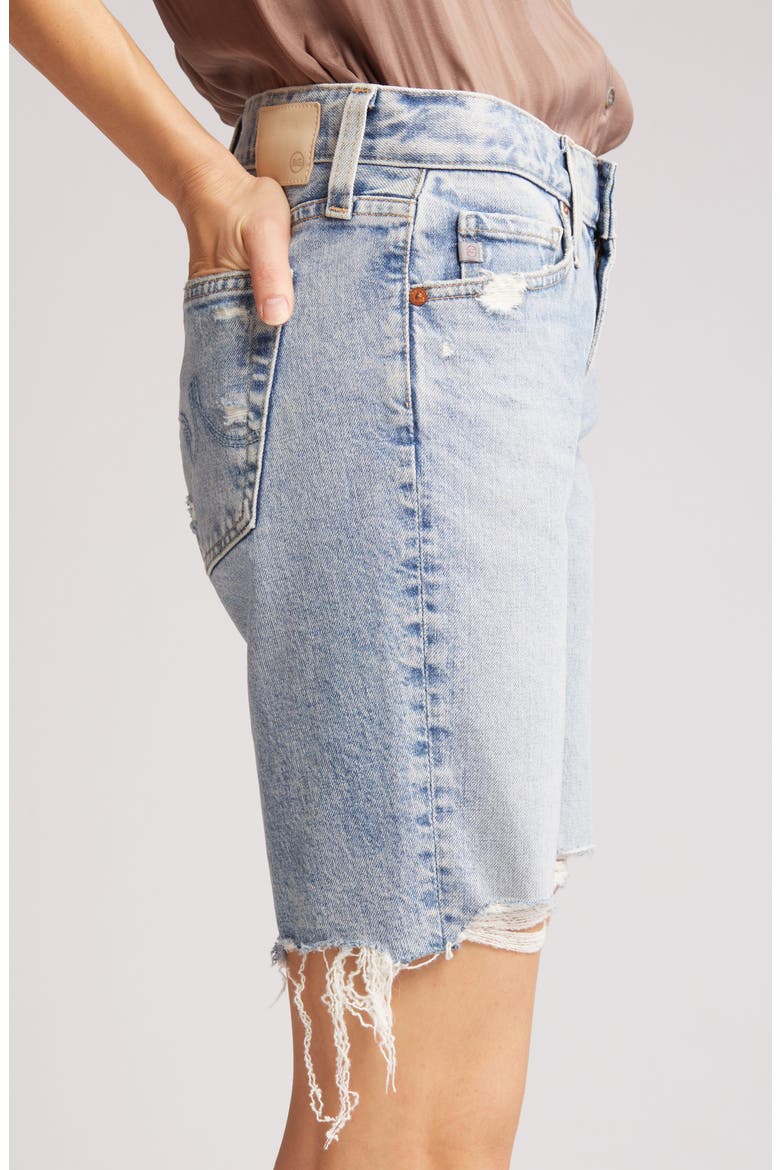 Nikki Ripped Denim Bermuda Shorts, Alternate, color, APPARITION