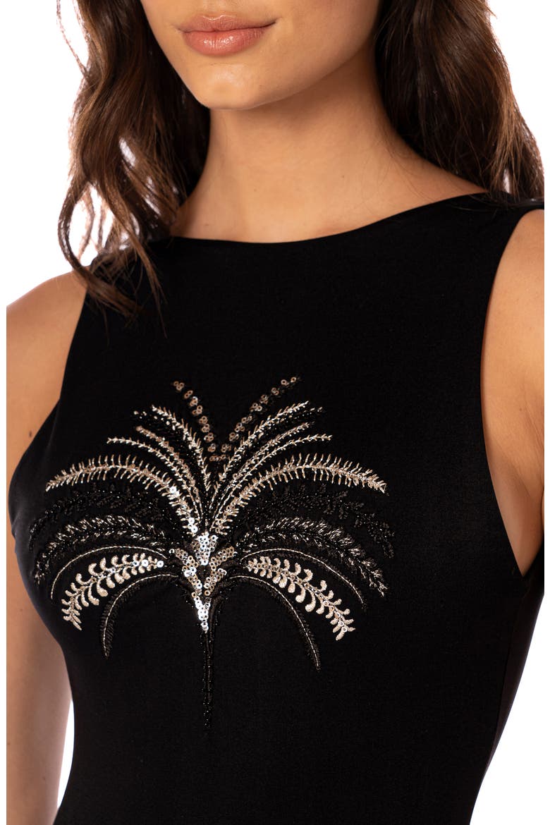 Midnight Palm Atenea Reversible One-Piece Swimsuit, Alternate, color, BLACK