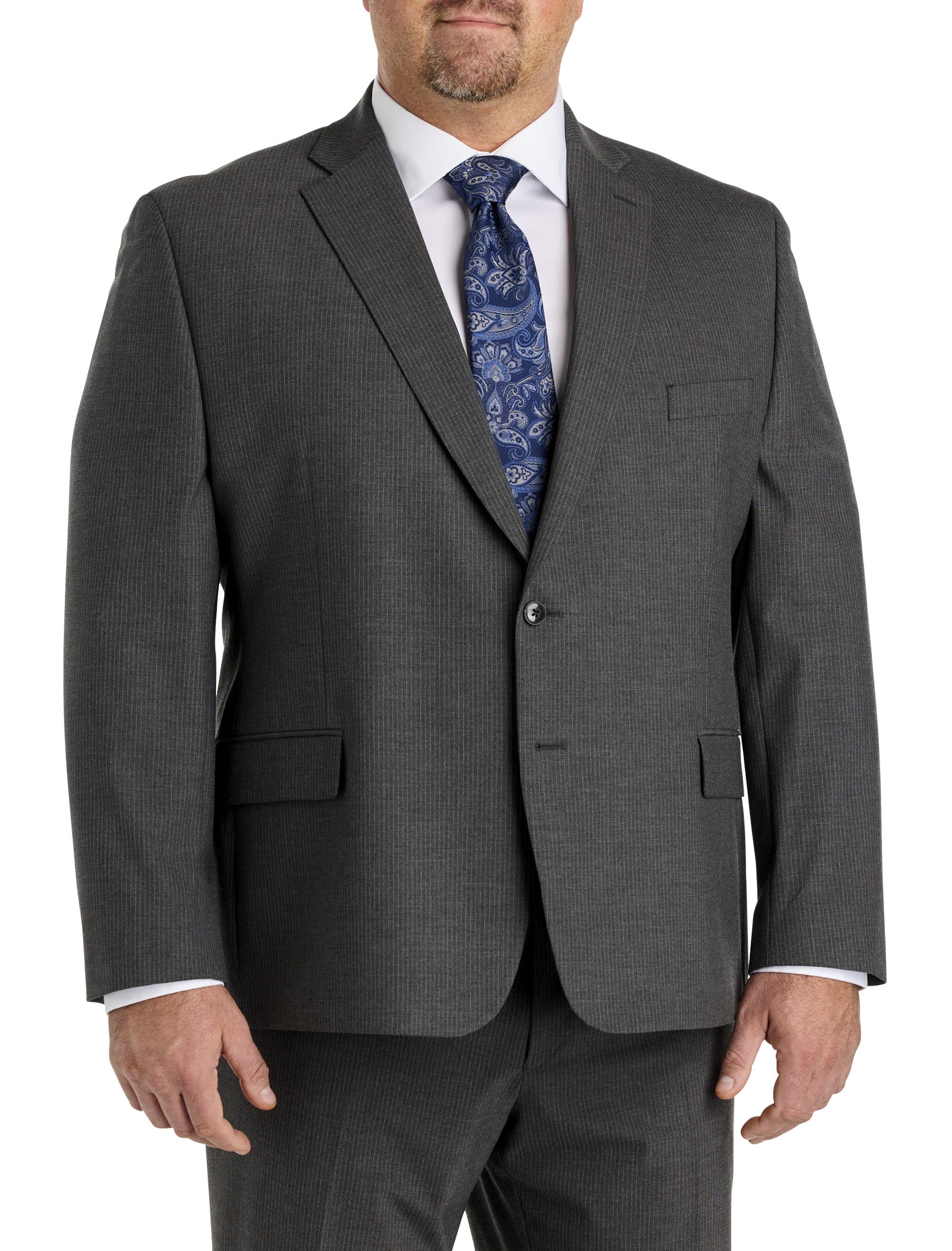 Big & Tall Pinstripe Suit Jacket