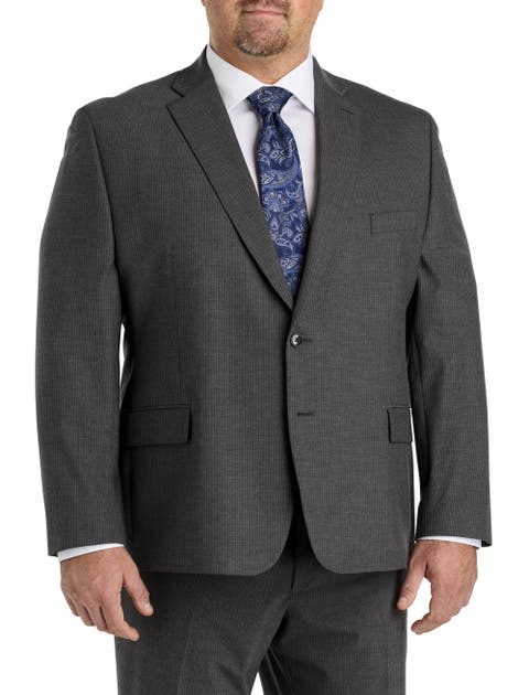 Big & Tall Pinstripe Suit Jacket