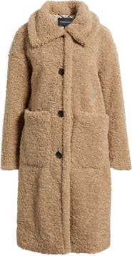 BCBG Long Teddy Coat