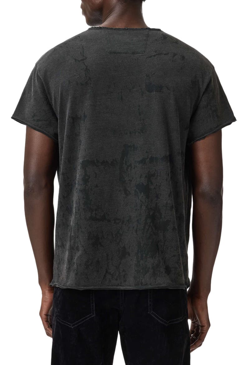 Relaxed Fit Raw Edge Organic Cotton T-Shirt, Alternate, color, CHARCOAL