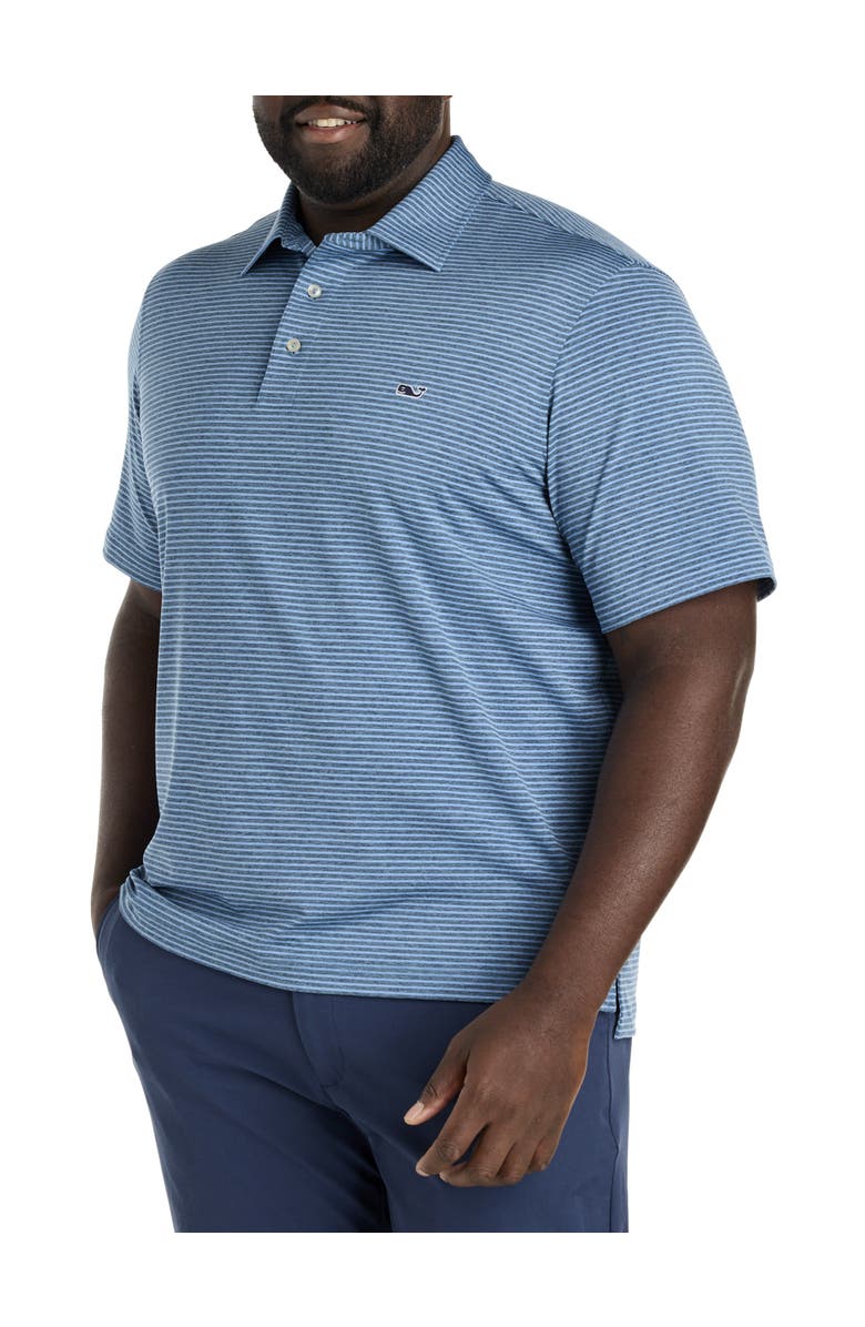 vineyard vines Big & Tall Bradley Striped Striped Sankaty Performance Polo Shirt, Main, color, 