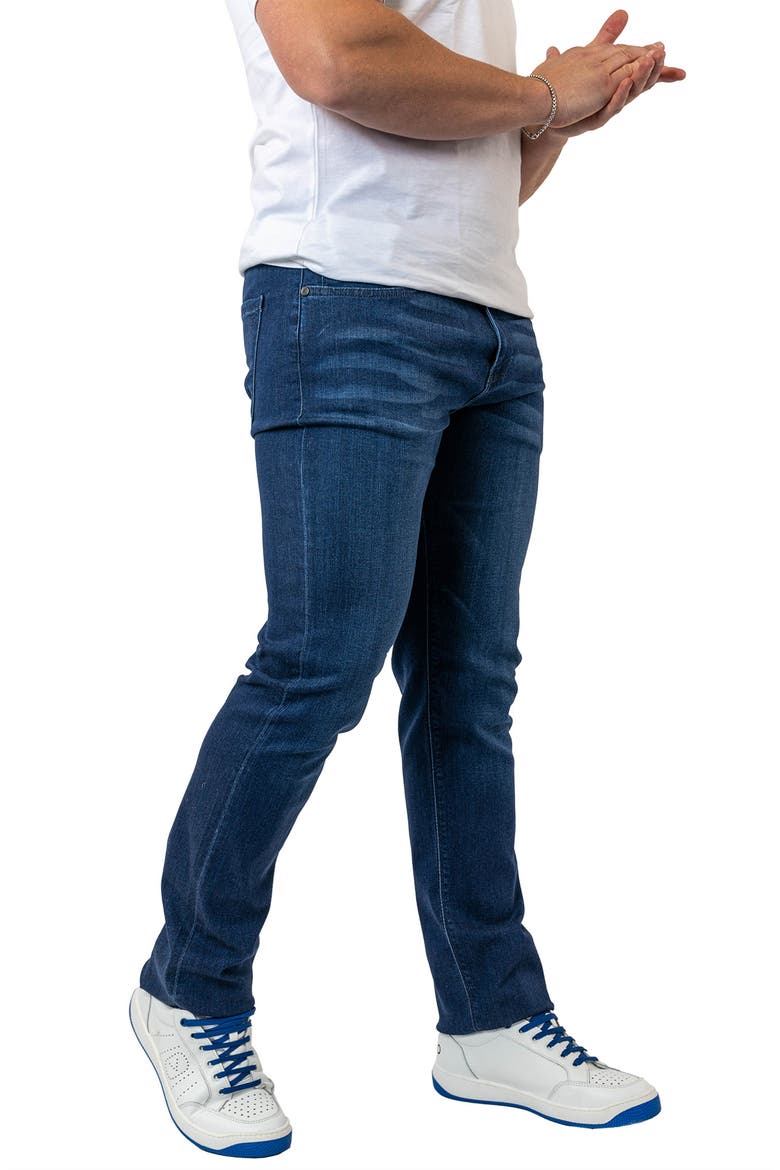 Torn Stretch Denim Jeans, Alternate, color, BLUE