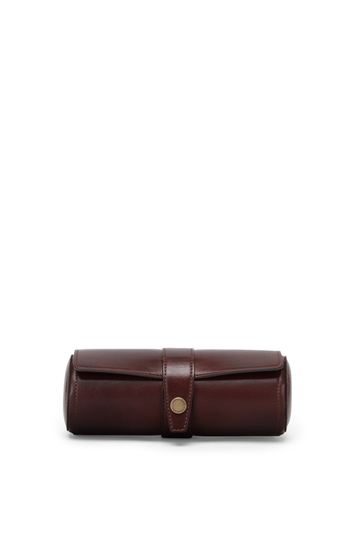 Brunello Cucinelli Leather Watch Case In Burgundy