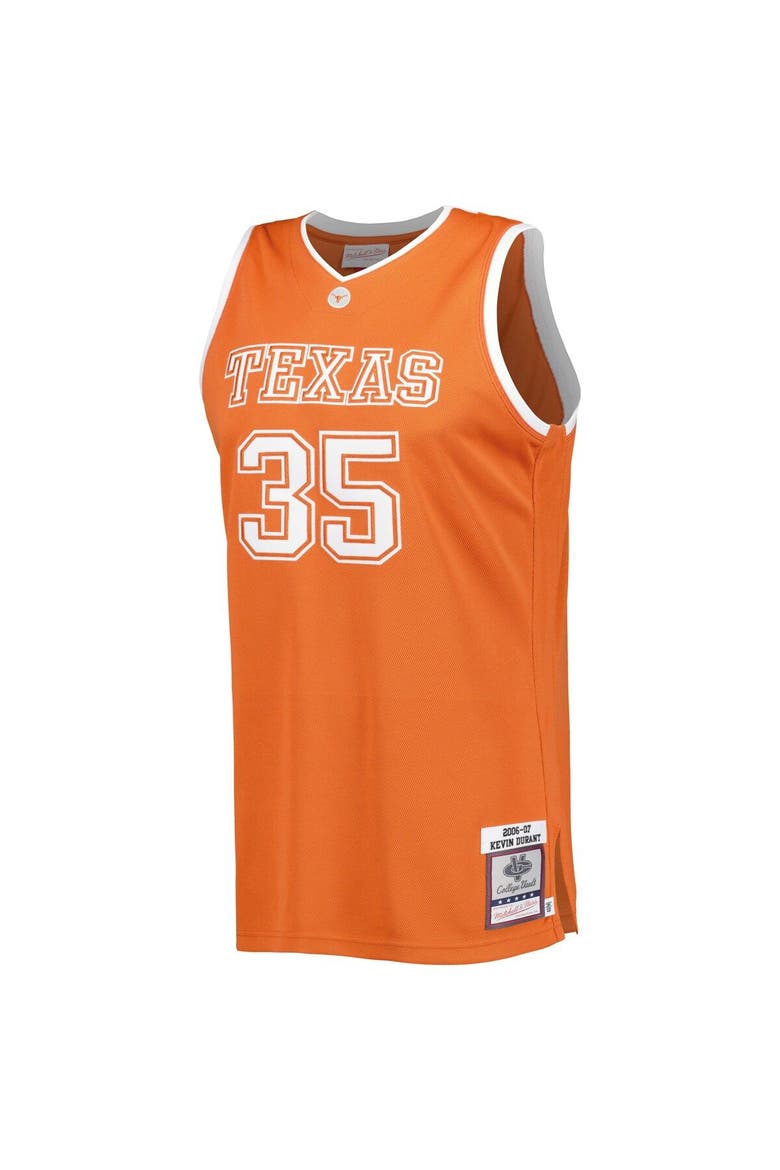 Men's Mitchell & Ness Kevin Durant Burnt Orange Texas Longhorns 2006/07 Throwback Jersey, Alternate, color, Burnt Orange
