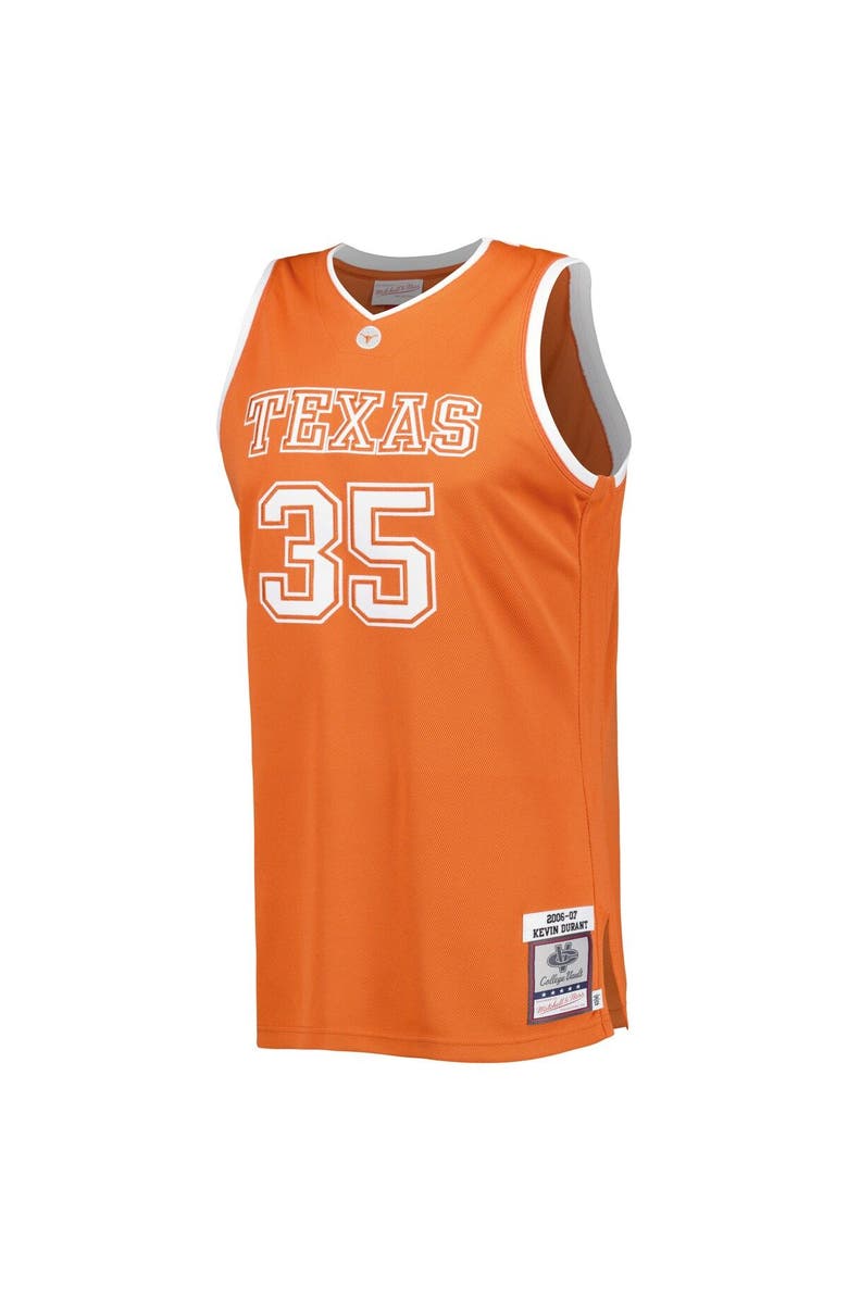 Mitchell & Ness Men's Mitchell & Ness Kevin Durant Burnt Orange Texas Longhorns 2006/07 Throwback Jersey, Alternate, color, Burnt Orange