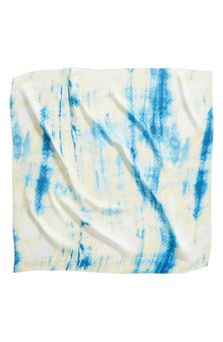 Something Navy Pleated Square Scarf, Alternate, color, 