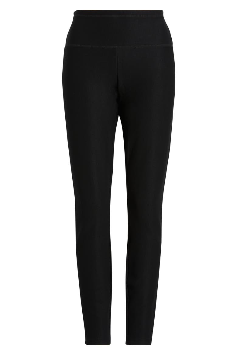 High Waist Winter Denim Leggings, Alternate, color, BLACK