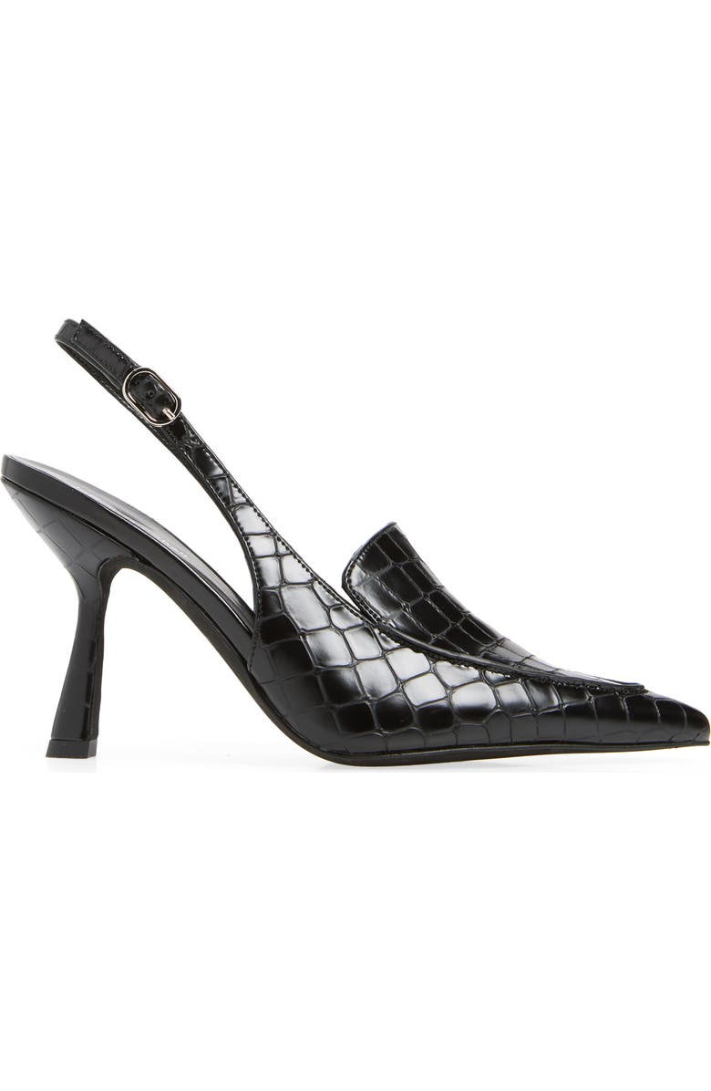 Jeffrey Campbell Acclaimed Pointed Toe Pump, Alternate, color, Black Croco