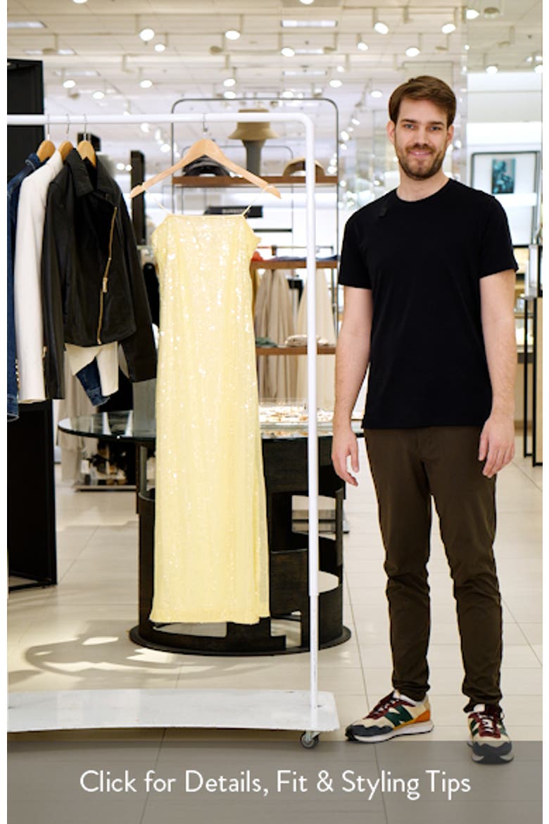 Sequin Strapless Maxi Dress video