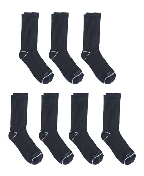 Ed Hardy Athletic Half Cushion Crew Sock 7-pack In Black