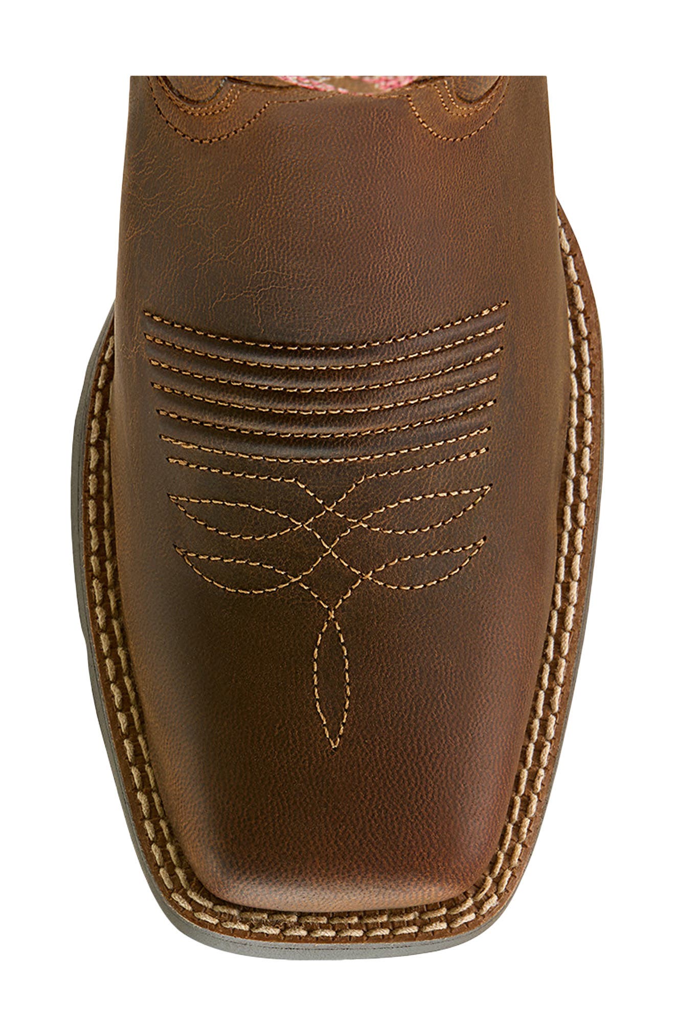 Ariat Round Up StretchFit<sup>™</sup> Wide Square Toe Western Boot, Alternate, color, Sassy Brown