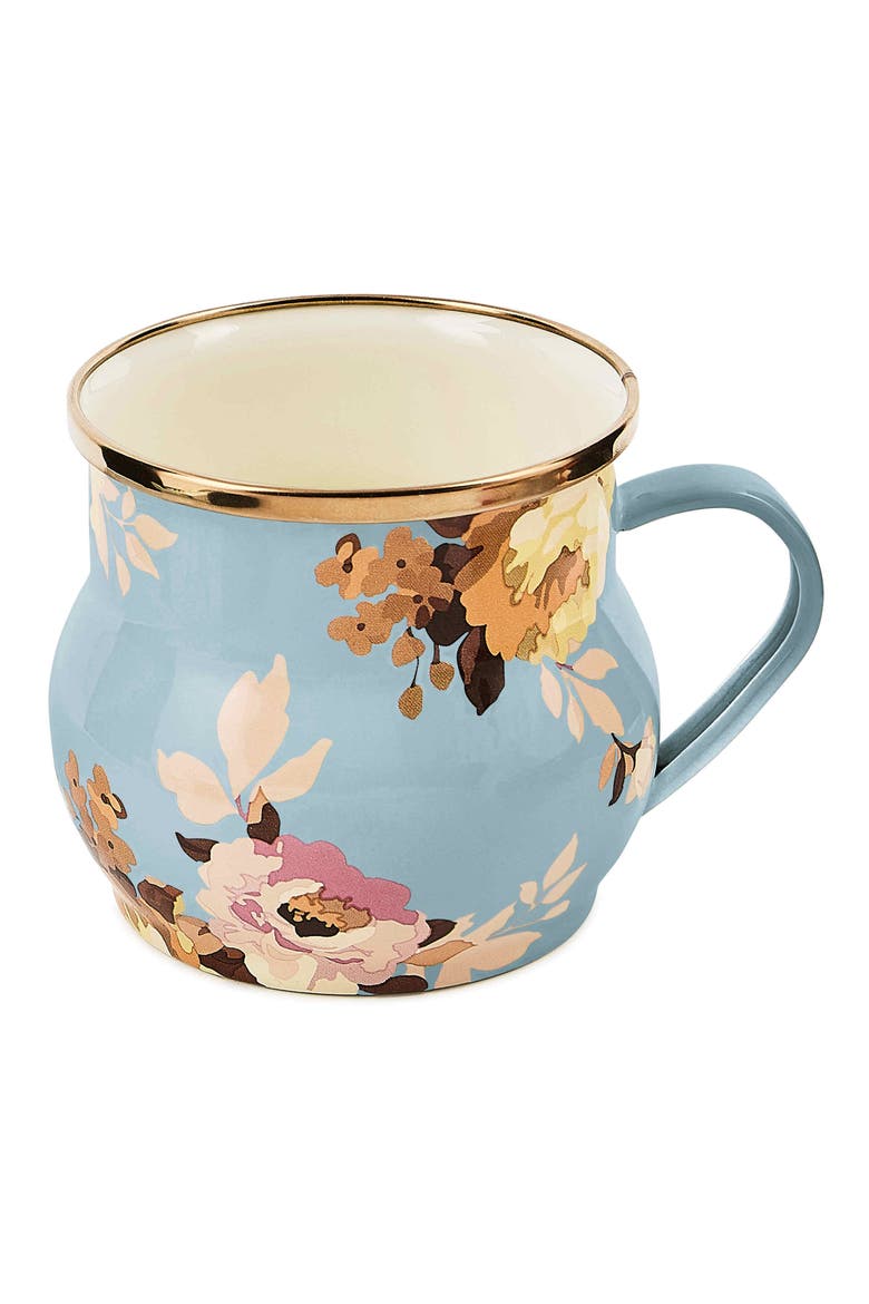 Wild Rose Slate Enameled Steel Mug, Main, color, BLUE