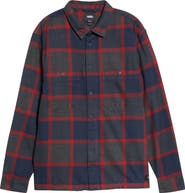 Vans Larkspur Plaid Organic Cotton Flannel Button-Up Shirt