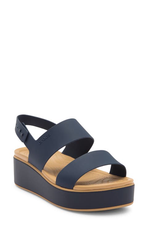 Brooklyn Low Wedge Matte Wrap Sandal