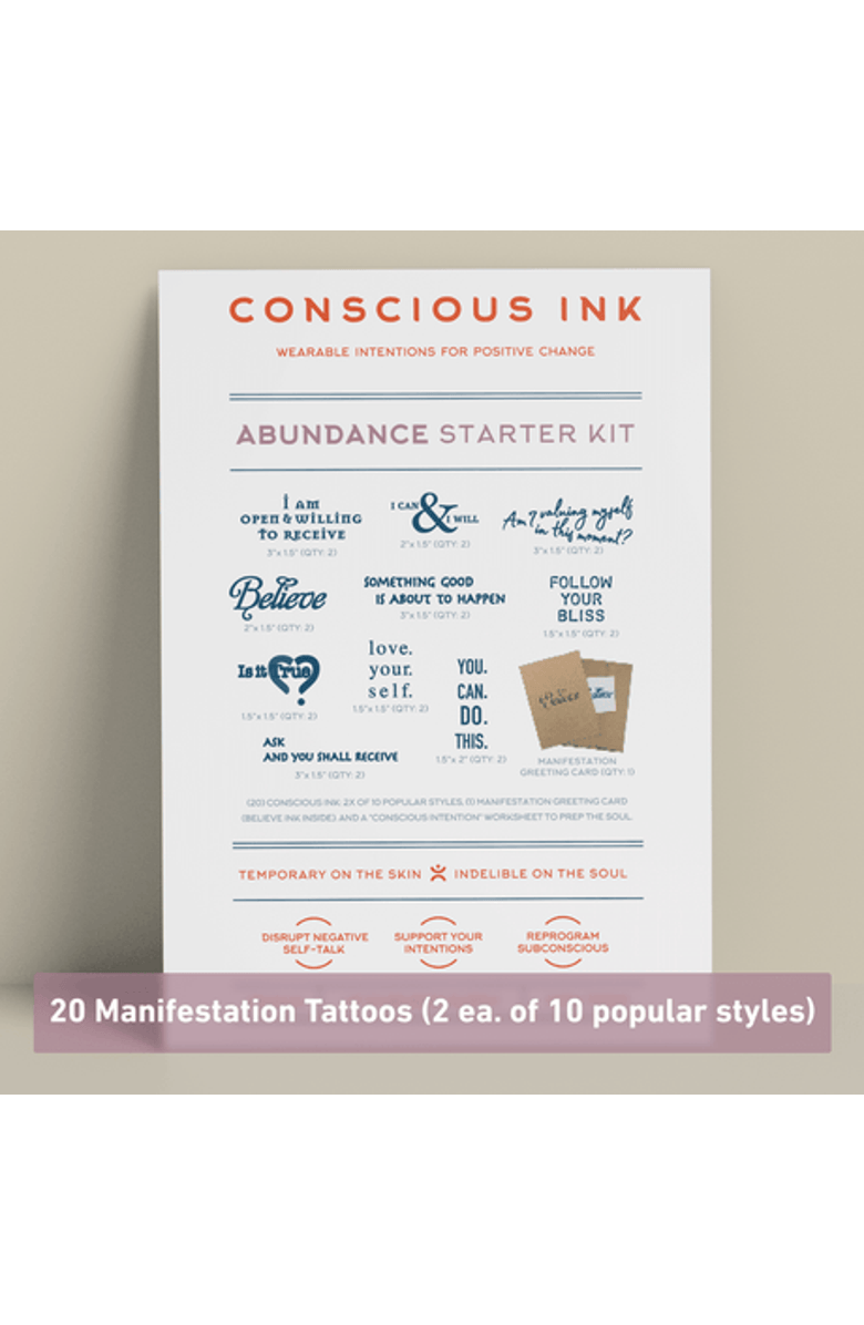 Conscious Ink Abundance Conscious Ink Starter Kit, Alternate, color, White