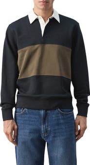 MANGO Cotton Polo Sweatshirt