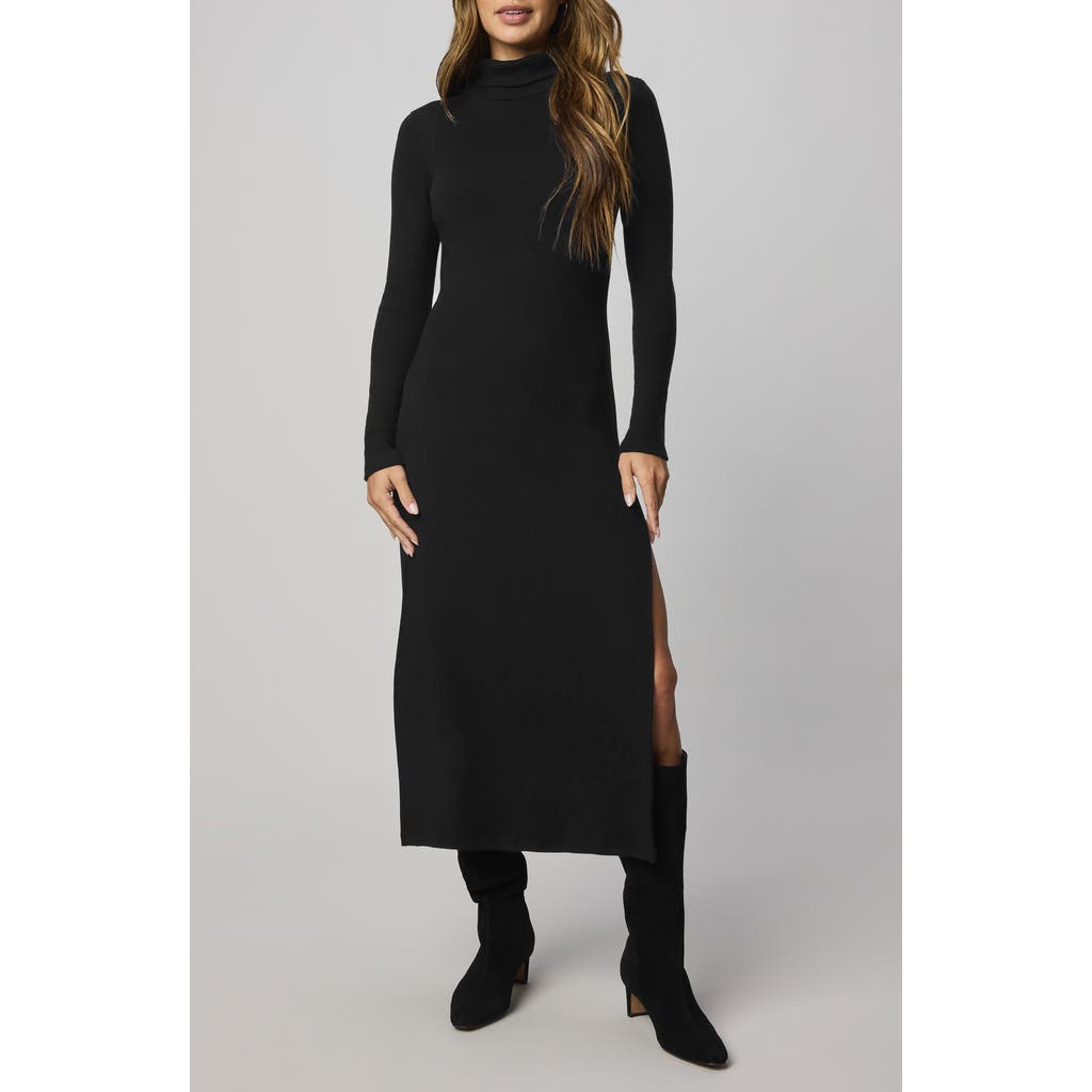 Splendid Rylee Turtleneck Long Sleeve Dress in Black at Nordstrom, Size X-Small