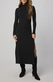 Splendid Rylee Turtleneck Long Sleeve Dress