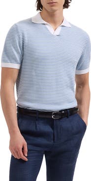 Bugatchi Johnny Collar Stripe Sweater