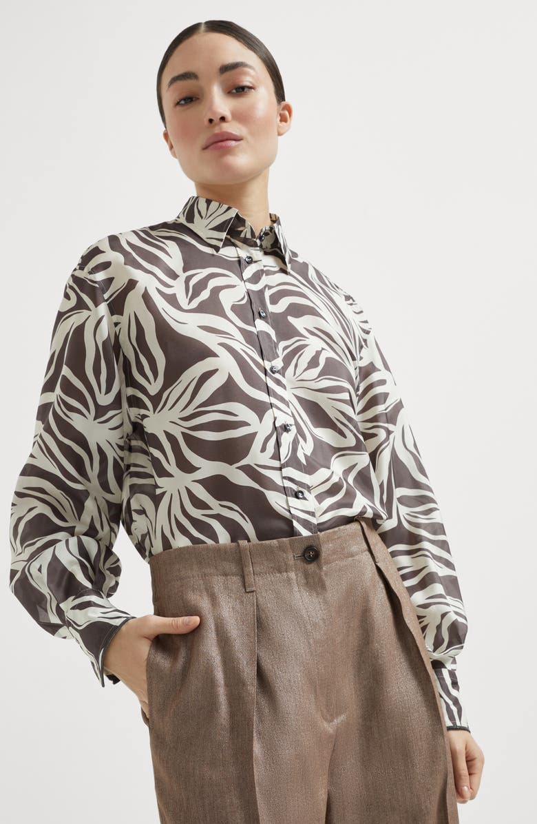 Brunello Cucinelli Pleated Chino trousers, Alternate, color, Hazelnut