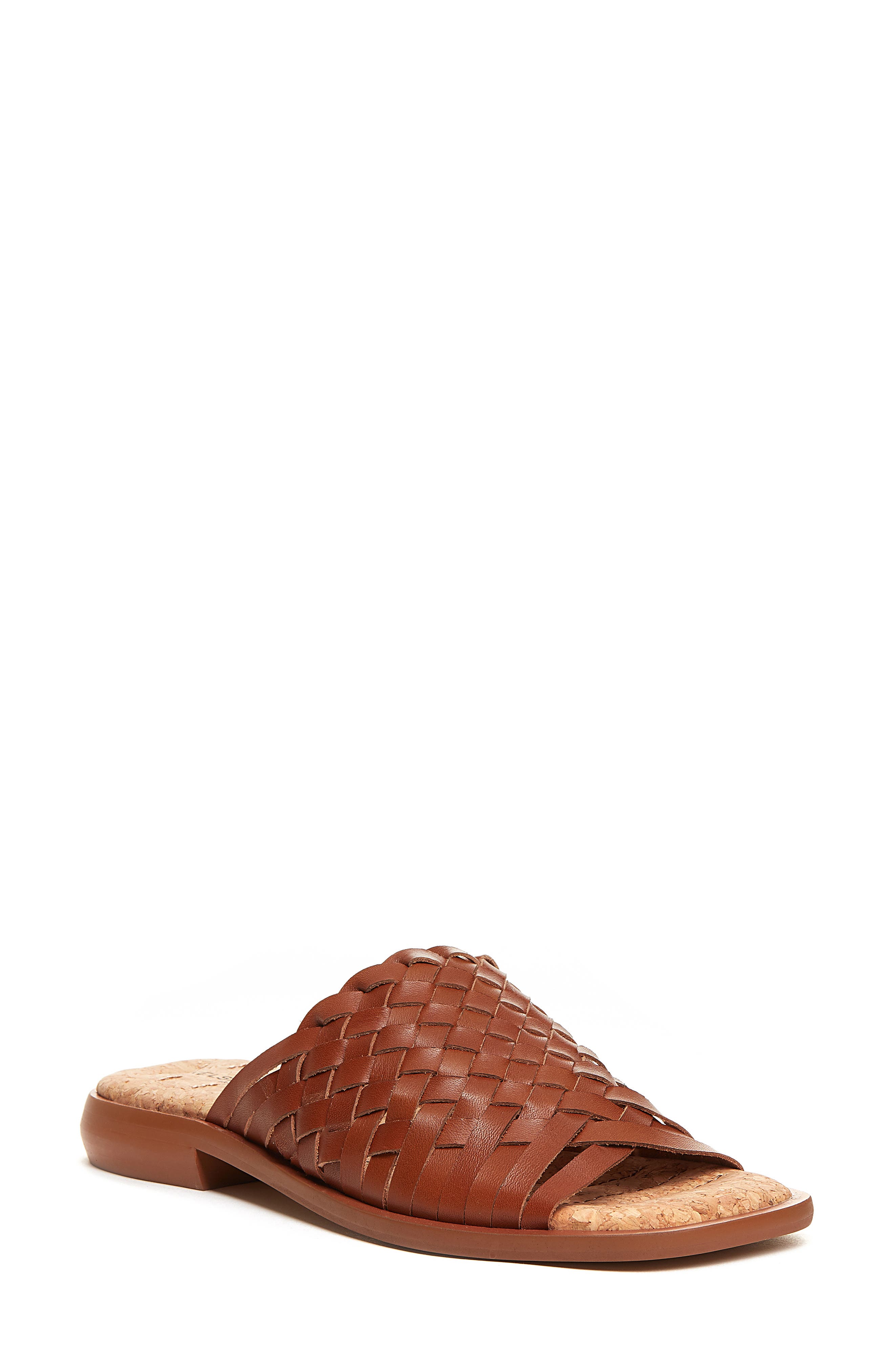 Kelsi Dagger Brooklyn Tide Woven Leather Slide Sandal, Main, color, 