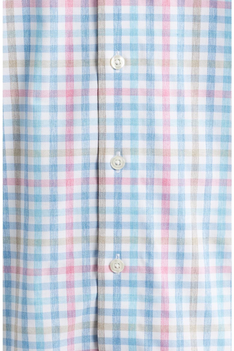 Yosef Check Everyday Performance Button-Down Shirt, Alternate, color, NAVY