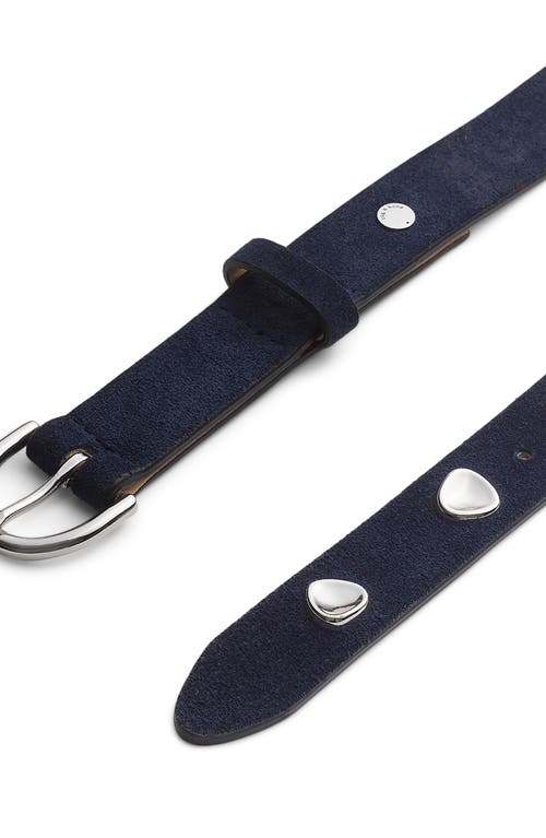 Rag & Bone Brynn Suede Belt In Blue
