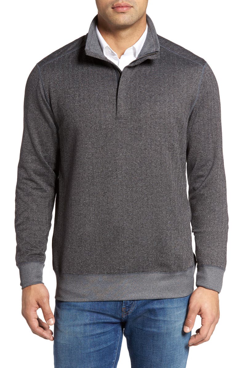 Tommy Bahama Pro Formance Quarter Zip Sweater, Main, color, 