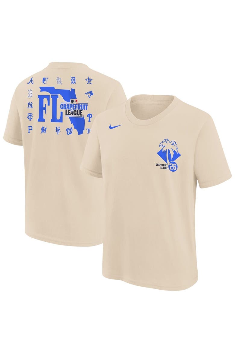Youth Nike Natural 2026 Spring Training Grapefruit League T-Shirt, Main, color, Natural