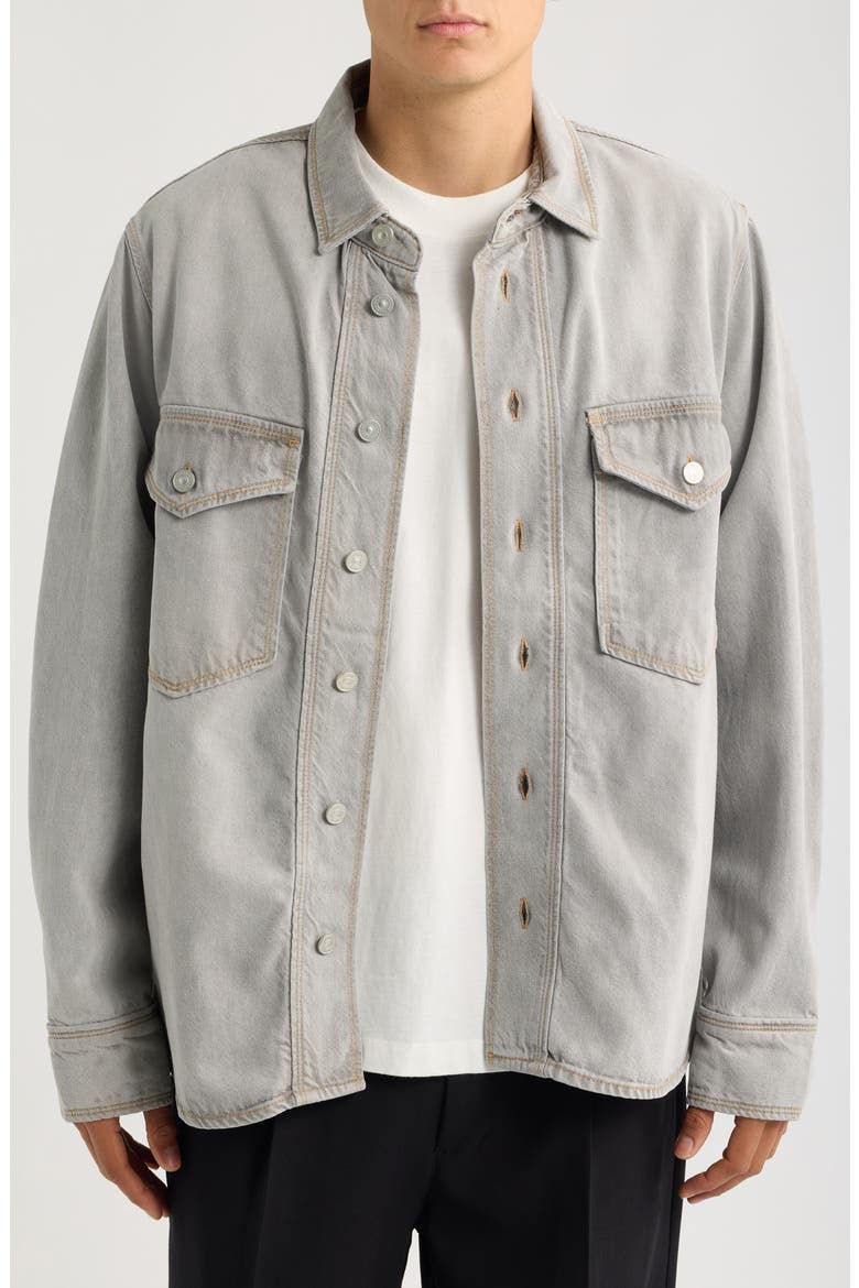 Albin Denim Button-Up Shirt, Alternate, color, WASHED GREY