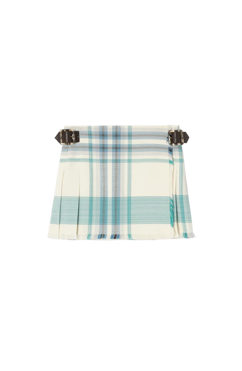 Burberry Check Viscose Blend Mini Kilt, Alternate, color, Tidal Blue