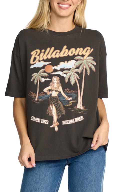 Billabong My Sunny Girl Oversize Graphic T-shirt In Black