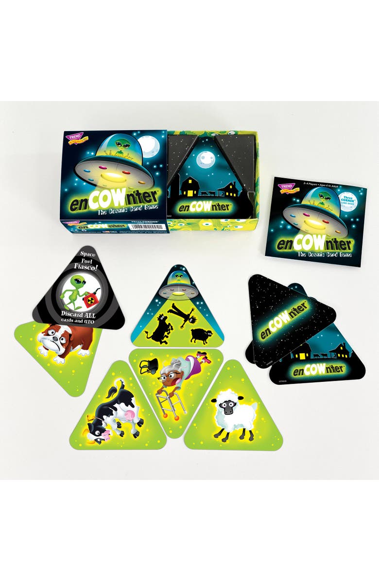TREND Enterprises enCOWnter Three Corner Card Game, Alternate, color, Multicolored