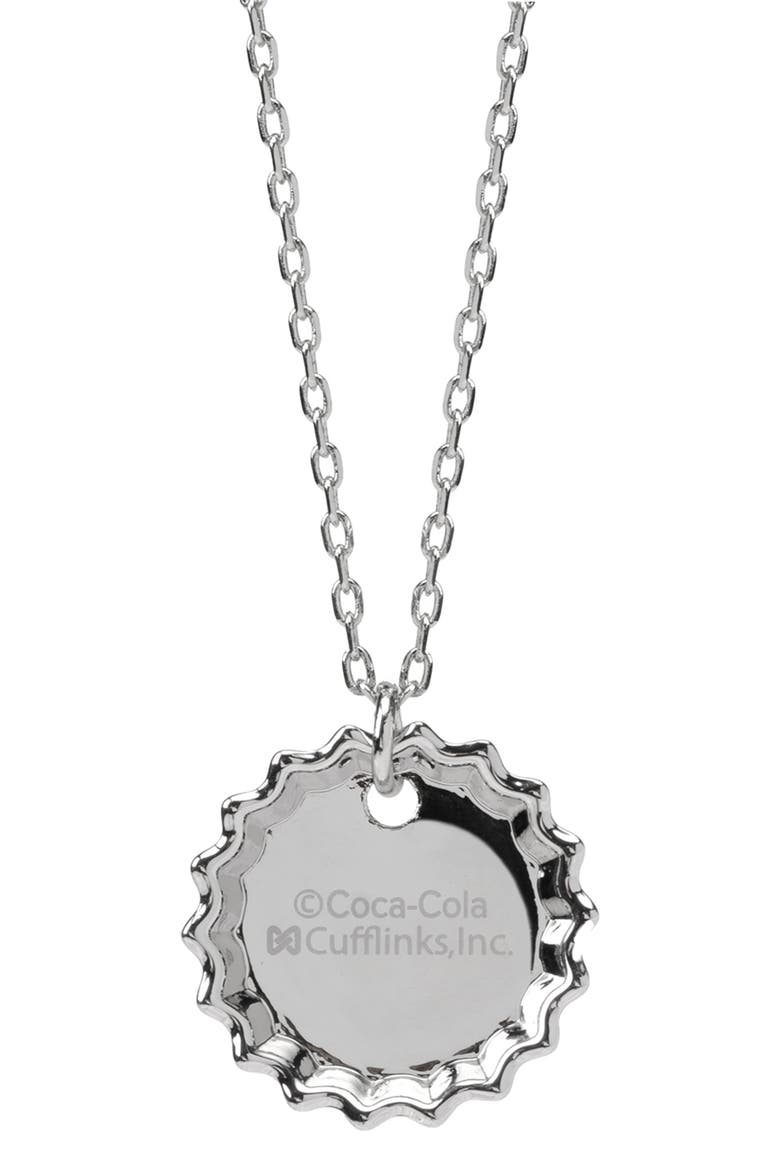 Men's Diet Coke Cap Pendant Necklace, Alternate, color, SILVER