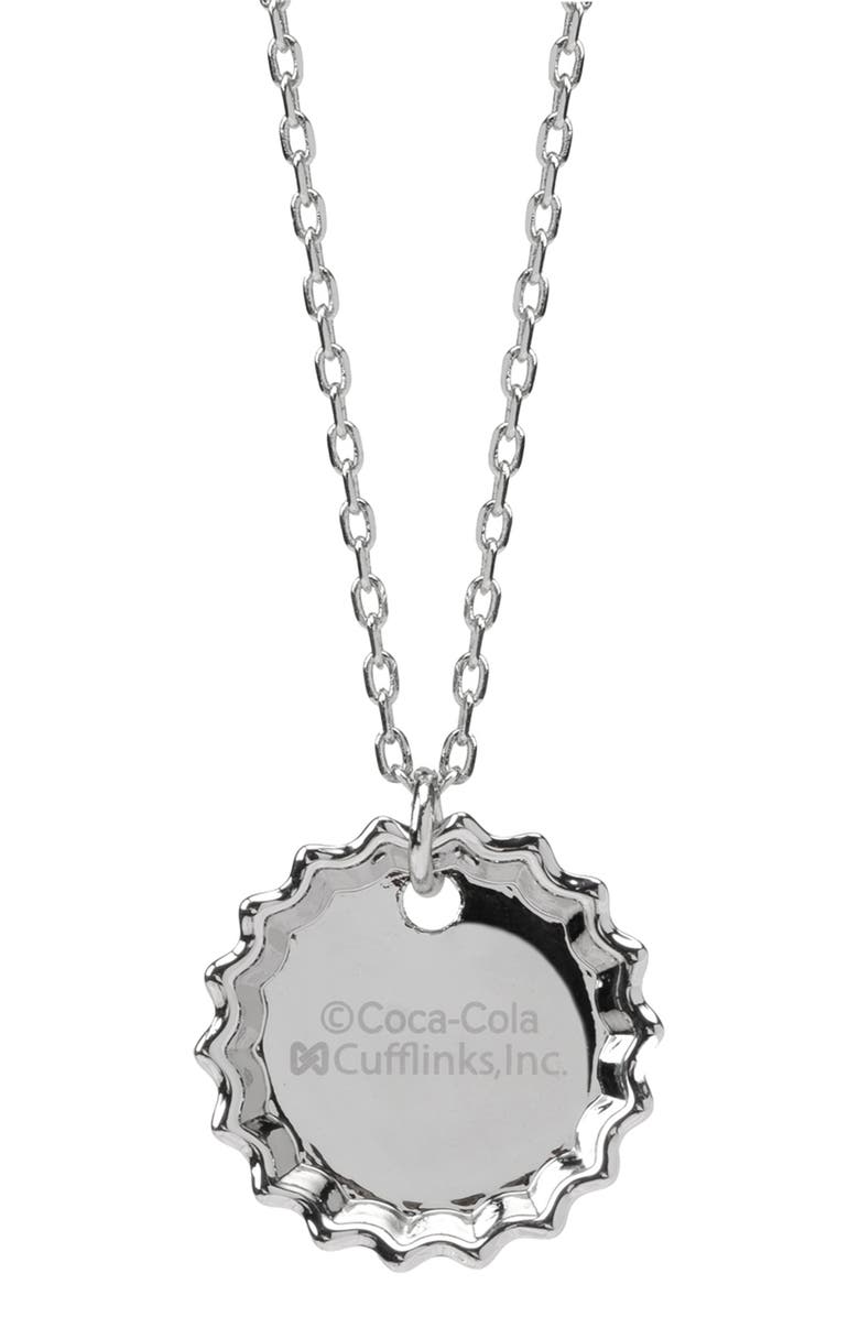 Cufflinks, Inc. Men's Diet Coke Cap Pendant Necklace, Alternate, color, Silver