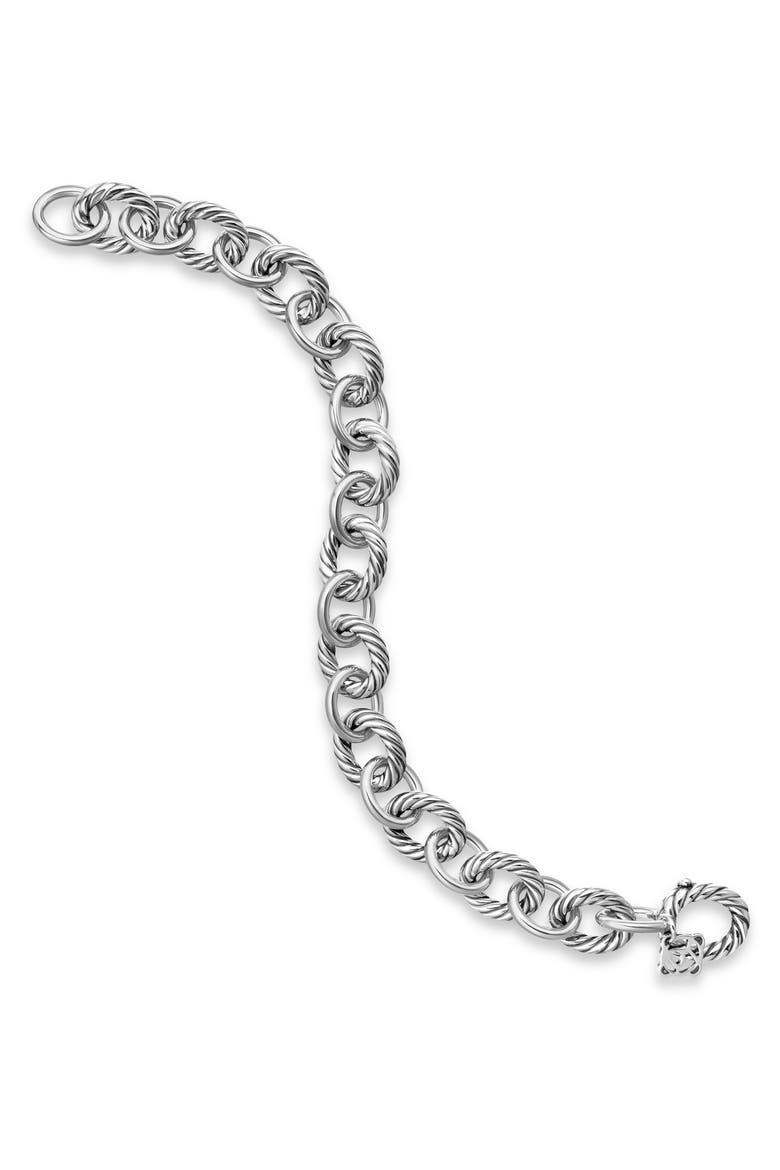 Oval Link Chain Bracelet in Sterling Silver, 10mm, Alternate, color, SILVER