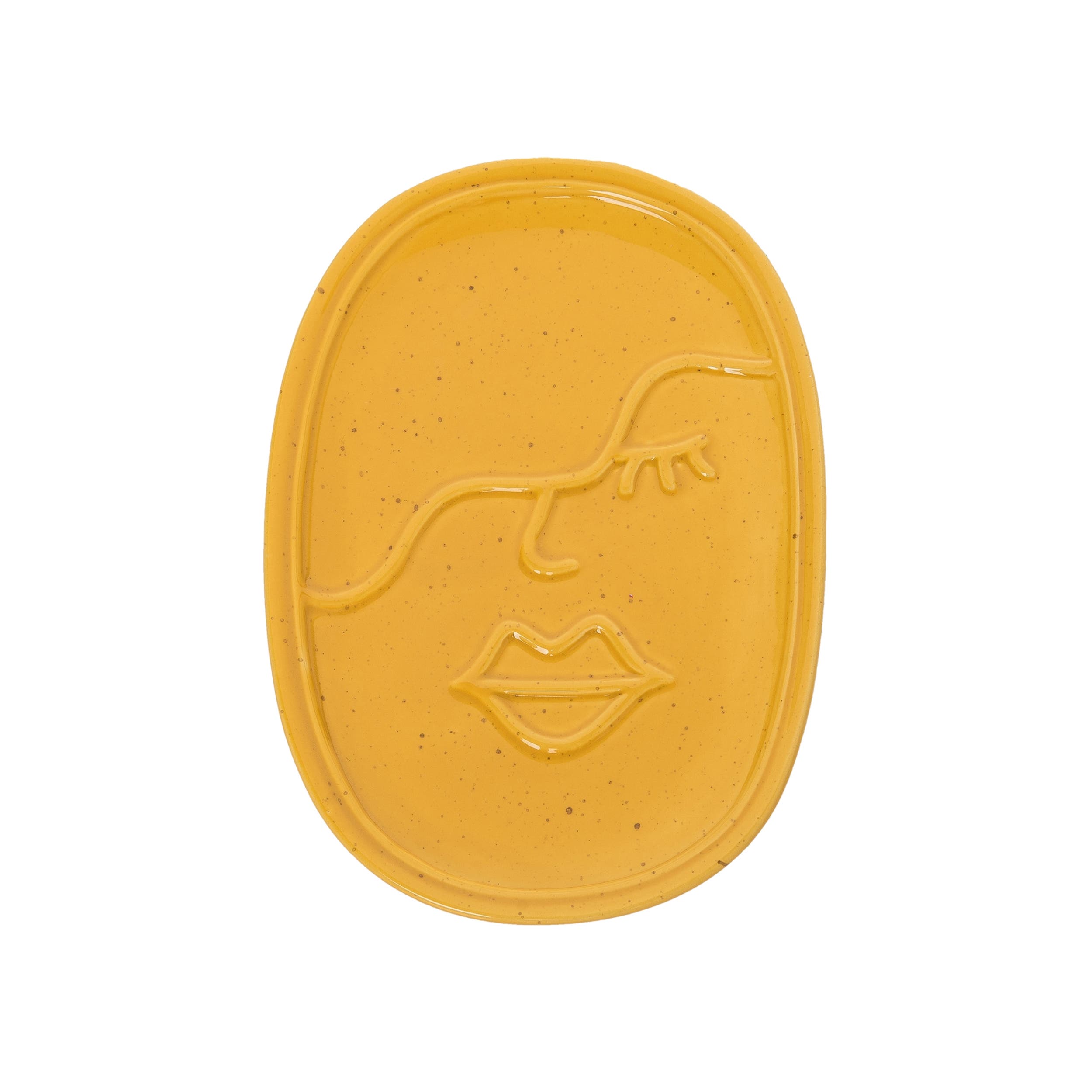 Totalee Gift Amber Face Catch All Ceramic Yellow