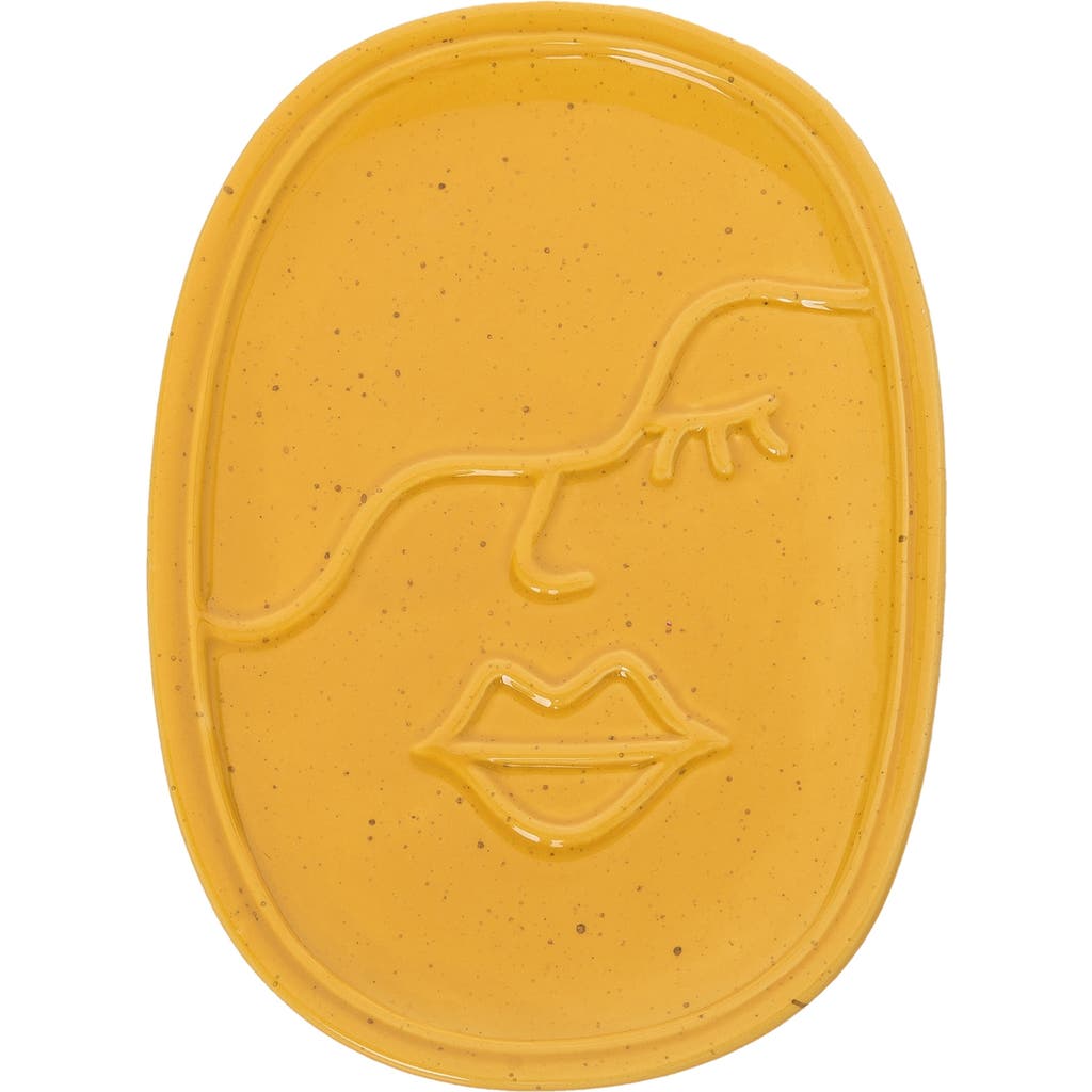 Totalee Gift Amber Face Catch All Ceramic Yellow