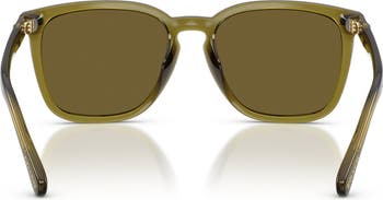 59mm Double Bridge Gradient Square Sunglasses